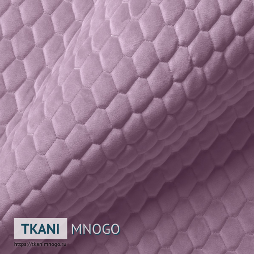 Фото ткани велюра “AY1-40A” (ромб розовый)